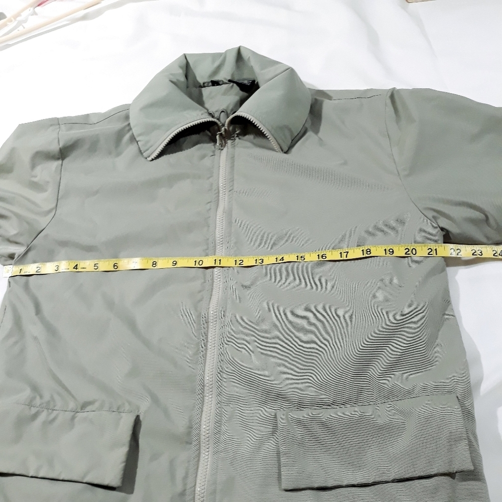Kristen Blake Light Green Utility Jacket With Fleece Lined Pockets Oversized S - Picture 9 of 10